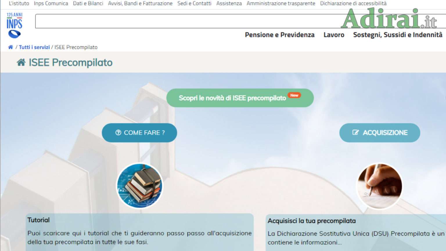 ISEE INPS tutorial per fare la DSU