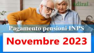 pagamento delle pensioni inps novembre 2023